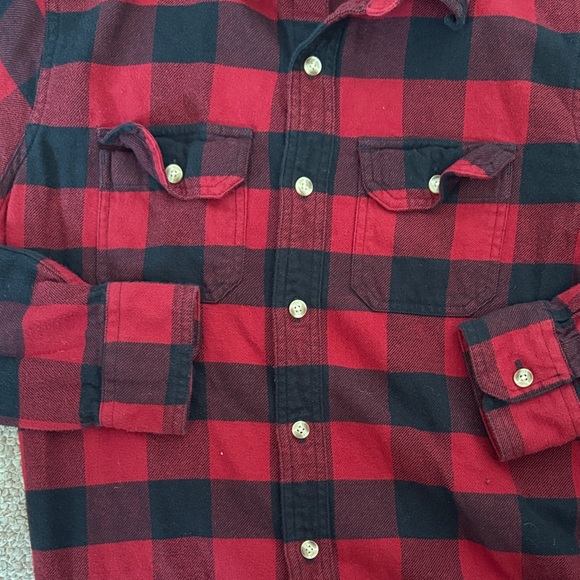 Abercrombie & Fitch Red and Black Casual Button Down Shirt - Picture 3 of 6